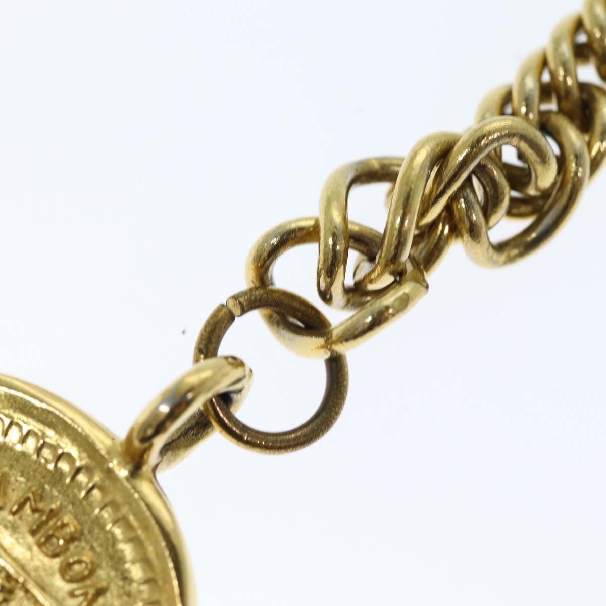 CHANEL Chain Bracelet metal Gold CC Auth am6146