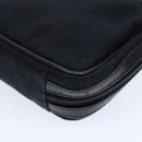 GUCCI GG Canvas Pouch Black 153129 Auth am6148-14