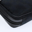 GUCCI GG Canvas Pouch Black 153129 Auth am6148-13