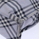 BURBERRY Nova Check Blue Label Hand Bag Nylon Blue Auth am6158-9