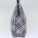 BURBERRY Nova Check Blue Label Hand Bag Nylon Blue Auth am6158-3
