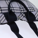 BURBERRY Nova Check Blue Label Hand Bag Nylon Blue Auth am6158-6