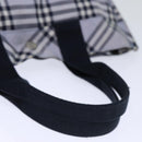 BURBERRY Nova Check Blue Label Hand Bag Nylon Blue Auth am6158-7
