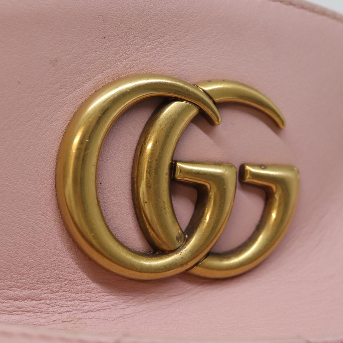 GUCCI GG Marmont Chain Shoulder Bag Pink 443501 Auth am6172