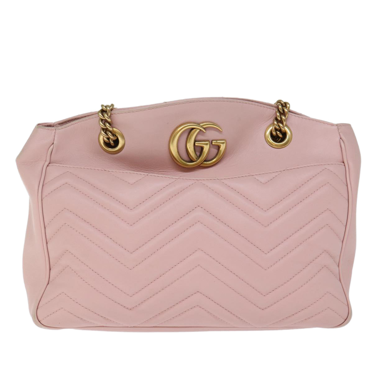 GUCCI GG Marmont Chain Shoulder Bag Pink 443501 Auth am6172 - 0