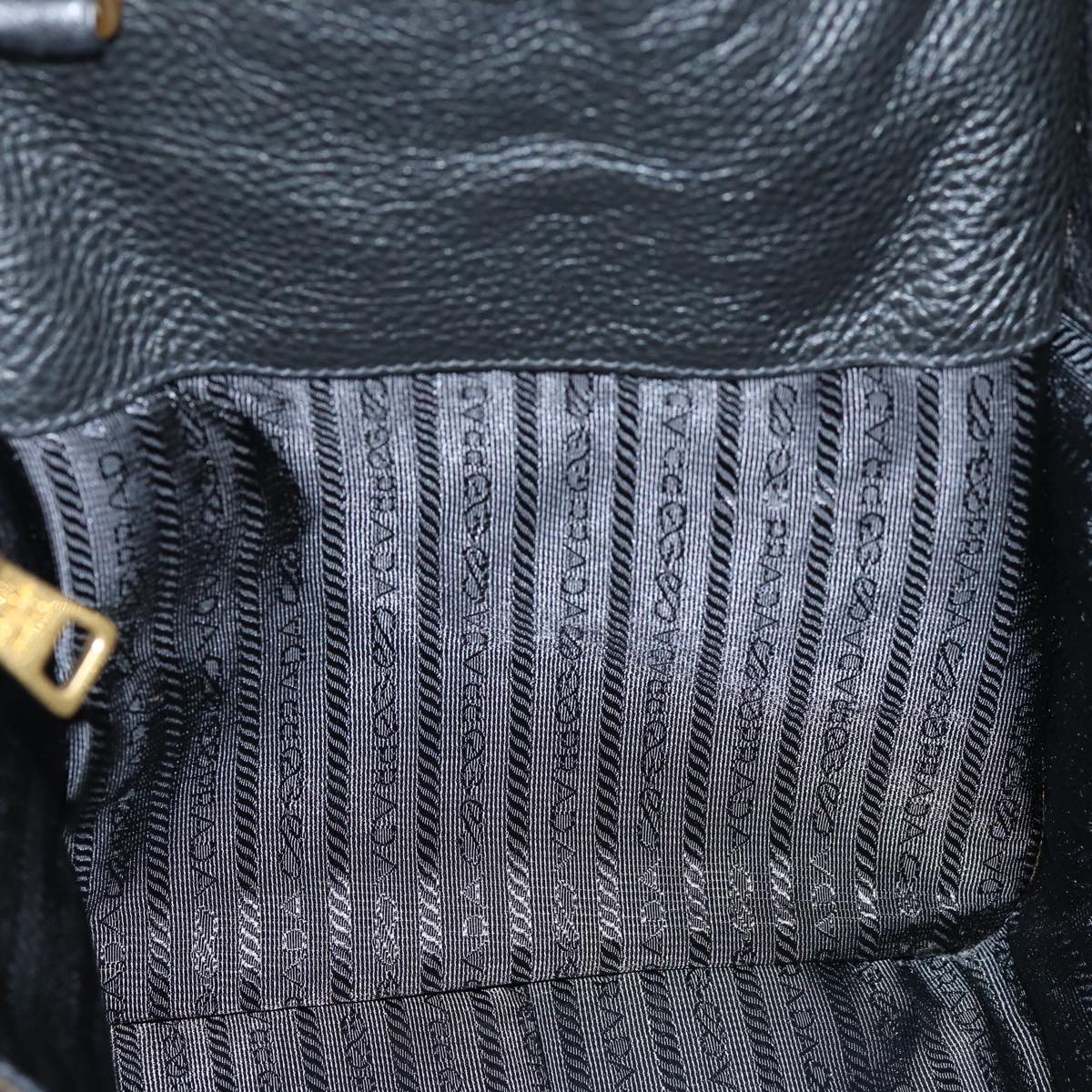 PRADA Hand Bag Leather 2way Black BN2626 Auth am6177A