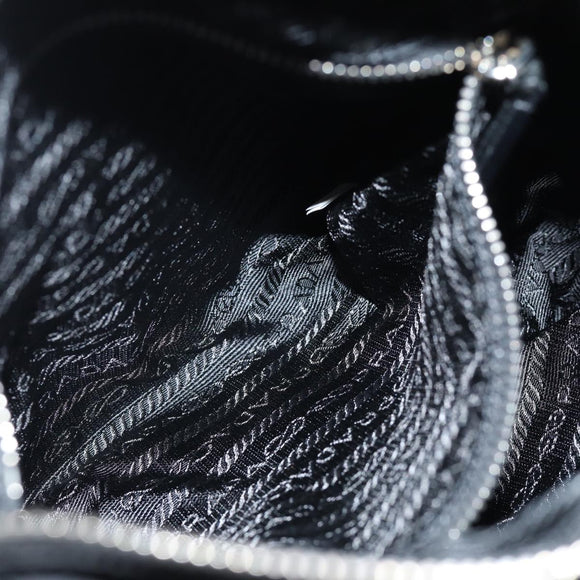 PRADA Shoulder Bag Nylon Leather Black Auth am6182V