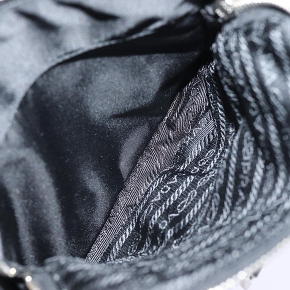 PRADA Shoulder Bag Nylon Leather Black Auth am6182V
