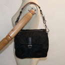 PRADA Shoulder Bag Nylon Leather Black Auth am6182V-28