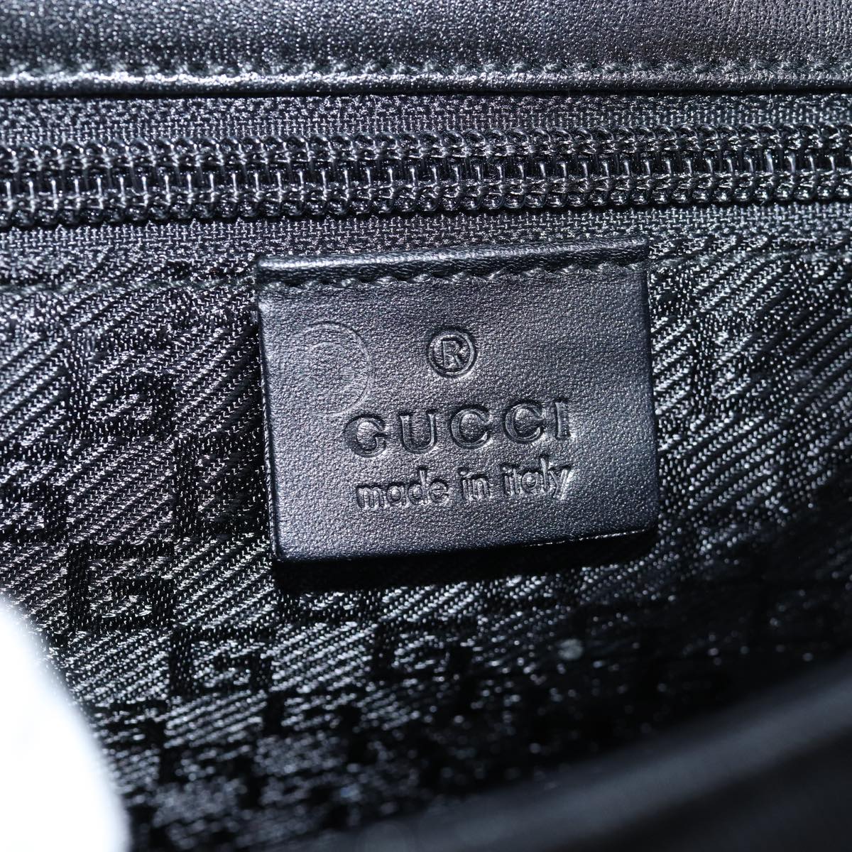 GUCCI Jackie Backpack Nylon Outlet Black Auth am6187