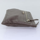 BALENCIAGA Clutch Bag Leather Gray 273022 Auth am6190-4