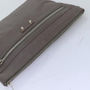 BALENCIAGA Clutch Bag Leather Gray 273022 Auth am6190-5
