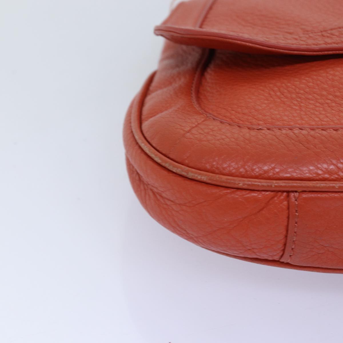 TORY BURCH Shoulder Bag Leather Orange Auth am6194