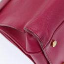 SAINT LAURENT Sac De Jules Hand Bag Leather 2way Pink 324823 Auth am6195-11
