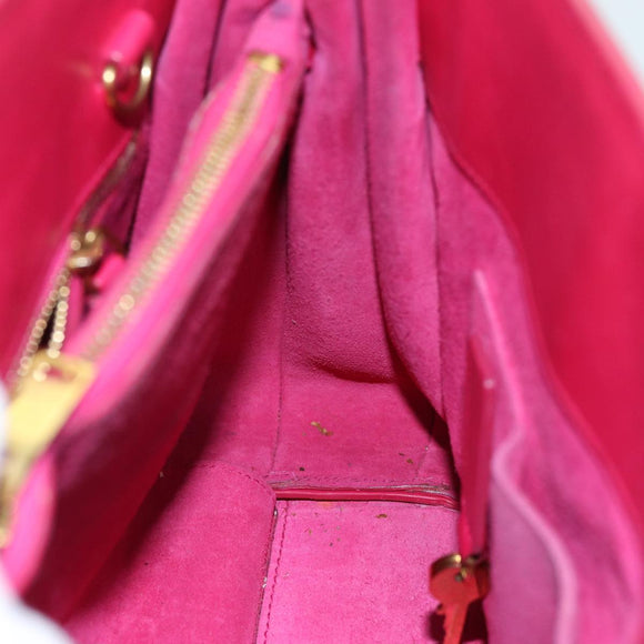 SAINT LAURENT Sac De Jules Hand Bag Leather 2way Pink 324823 Auth am6195