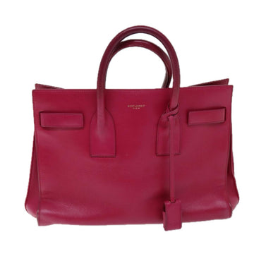 SAINT LAURENT Sac De Jules Hand Bag Leather 2way Pink 324823 Auth am6195 - 0