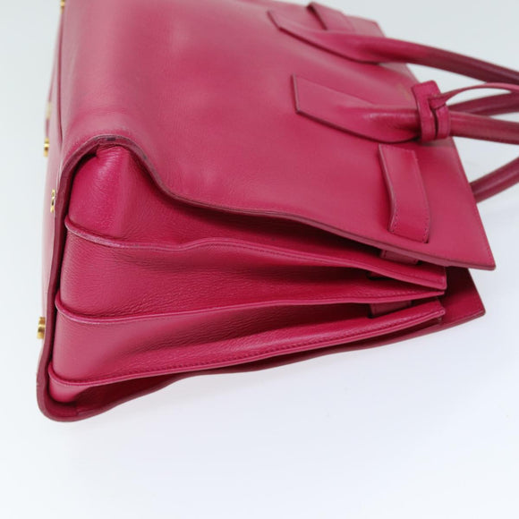 SAINT LAURENT Sac De Jules Hand Bag Leather 2way Pink 324823 Auth am6195