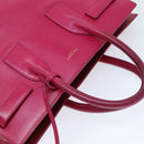 SAINT LAURENT Sac De Jules Hand Bag Leather 2way Pink 324823 Auth am6195-6