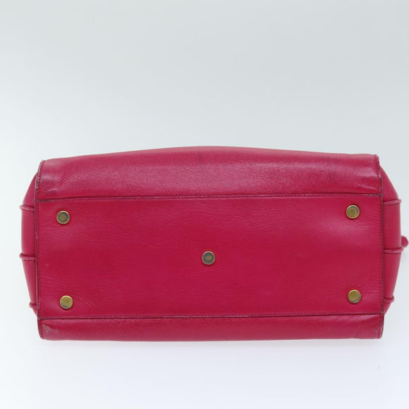 SAINT LAURENT Sac De Jules Hand Bag Leather 2way Pink 324823 Auth am6195