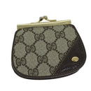 GUCCI GG Supreme Coin Purse PVC Beige 64 03 114 Auth am6199-1
