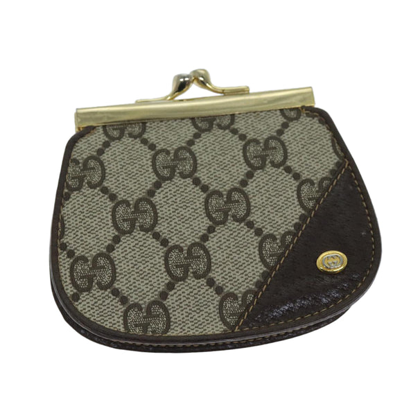 GUCCI GG Supreme Coin Purse PVC Beige 64 03 114 Auth am6199