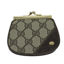 GUCCI GG Supreme Coin Purse PVC Beige 64 03 114 Auth am6199-13