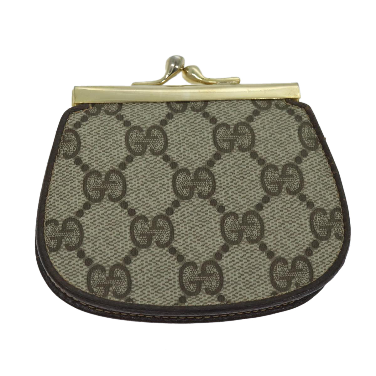 GUCCI GG Supreme Coin Purse PVC Beige 64 03 114 Auth am6199 - 0