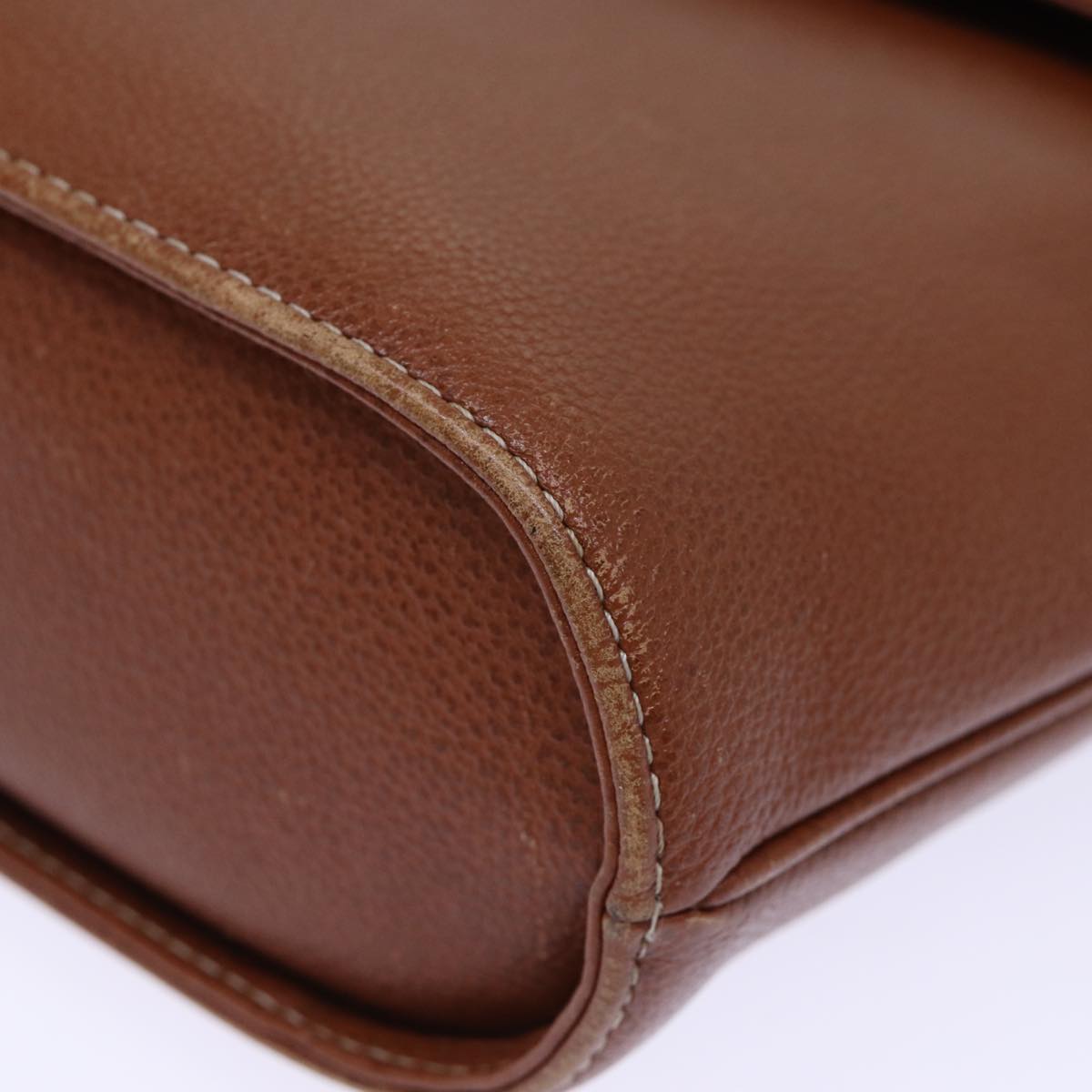 SAINT LAURENT Hand Bag Leather 2way Brown Auth am6206