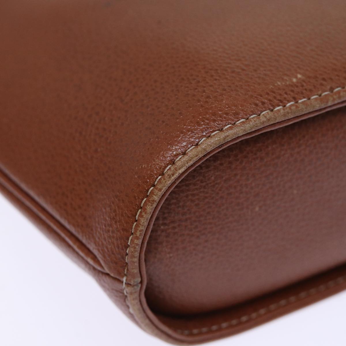 SAINT LAURENT Hand Bag Leather 2way Brown Auth am6206
