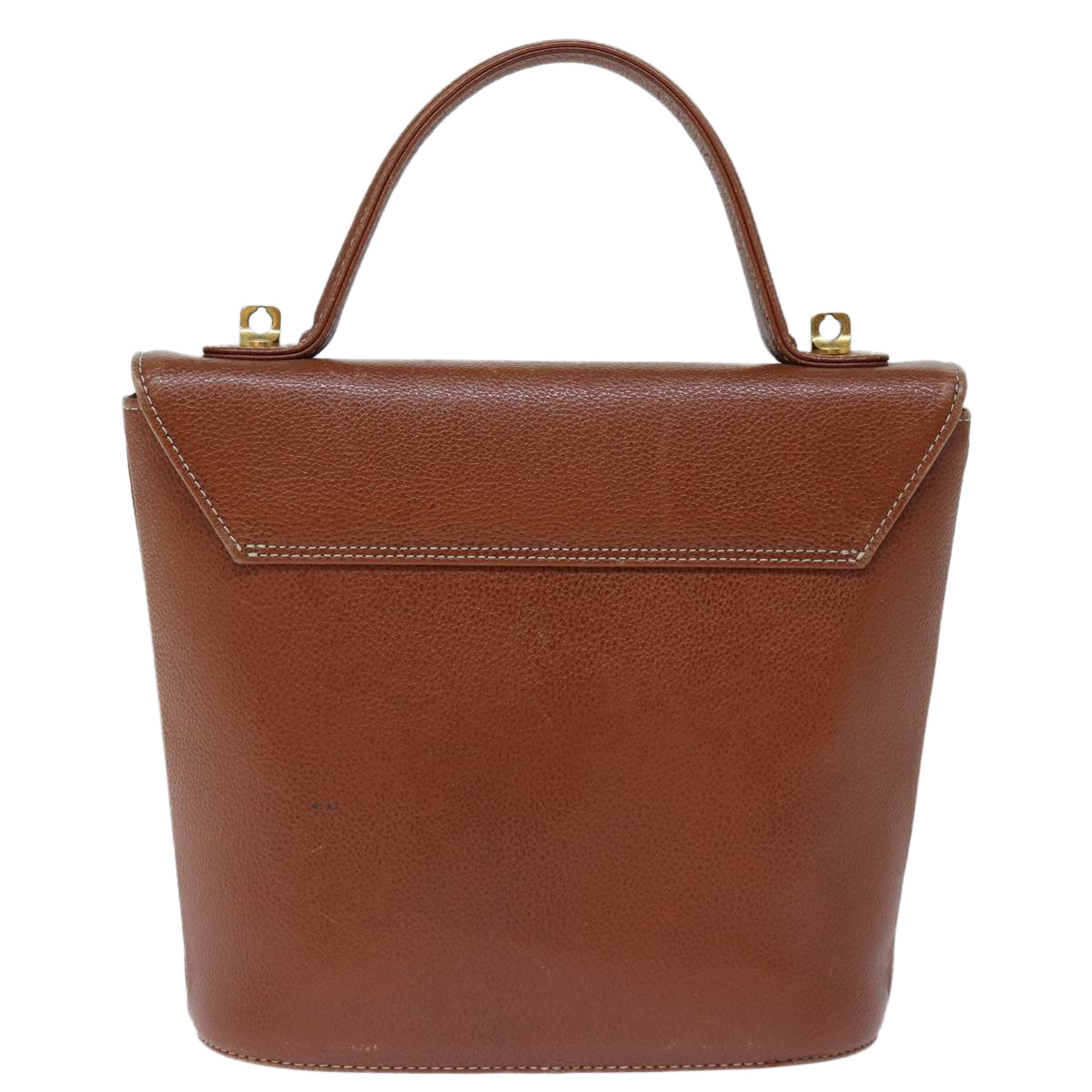 SAINT LAURENT Hand Bag Leather 2way Brown Auth am6206 - 0