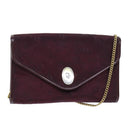 Christian Dior Chain Shoulder Bag Nylon Red Auth am6209-1