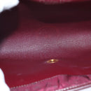 Christian Dior Chain Shoulder Bag Nylon Red Auth am6209-12