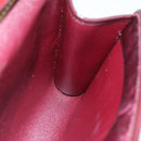 Christian Dior Chain Shoulder Bag Nylon Red Auth am6209-17