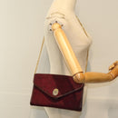 Christian Dior Chain Shoulder Bag Nylon Red Auth am6209-19