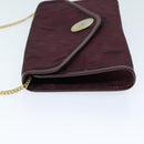 Christian Dior Chain Shoulder Bag Nylon Red Auth am6209-3