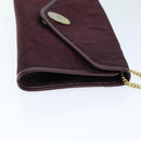 Christian Dior Chain Shoulder Bag Nylon Red Auth am6209-4