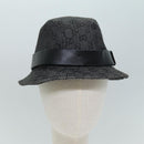 GUCCI GG Canvas Hat M Black Auth am6222-12