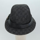 GUCCI GG Canvas Hat M Black Auth am6222-2