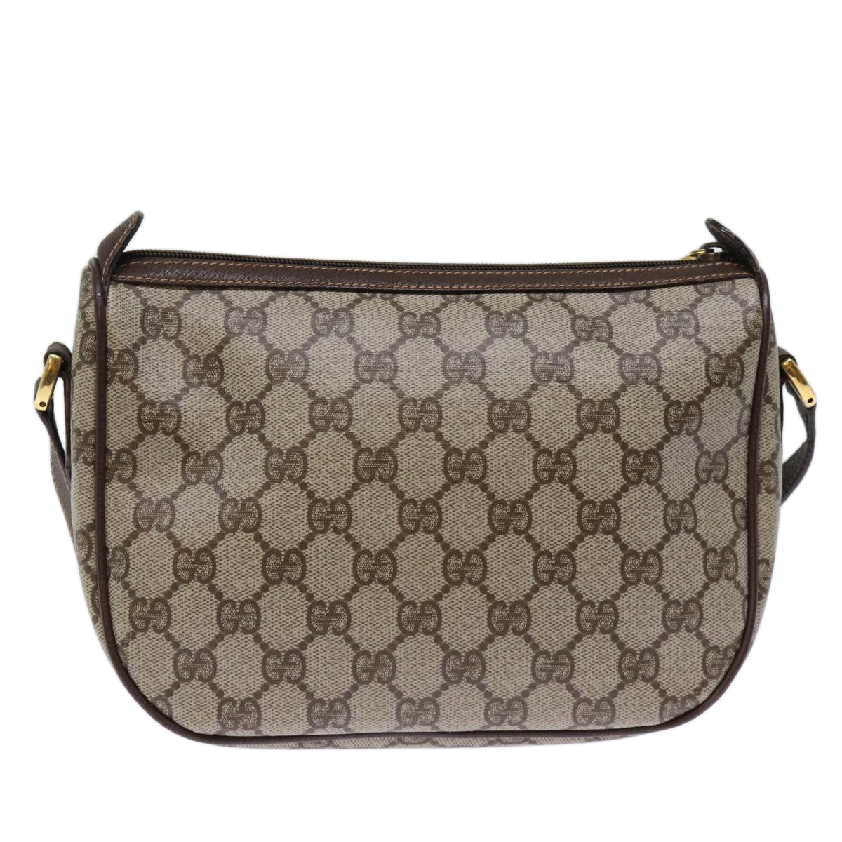 GUCCI GG Supreme Web Sherry Line Shoulder Bag Beige Red 89 02 032 Auth am6223 - 0