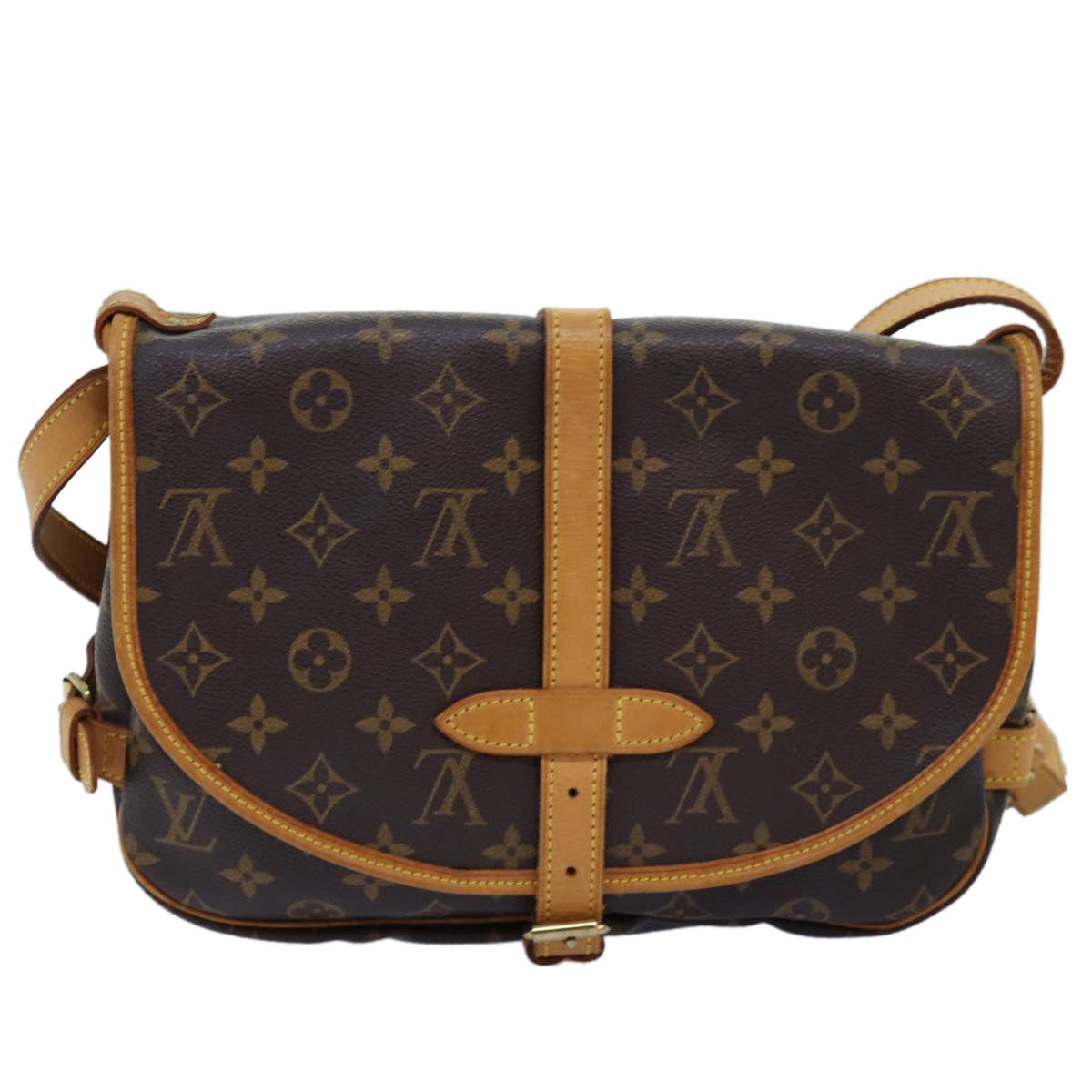 LOUIS VUITTON Monogram Saumur 30 Shoulder Bag M42256 LV Auth am6248 - 0