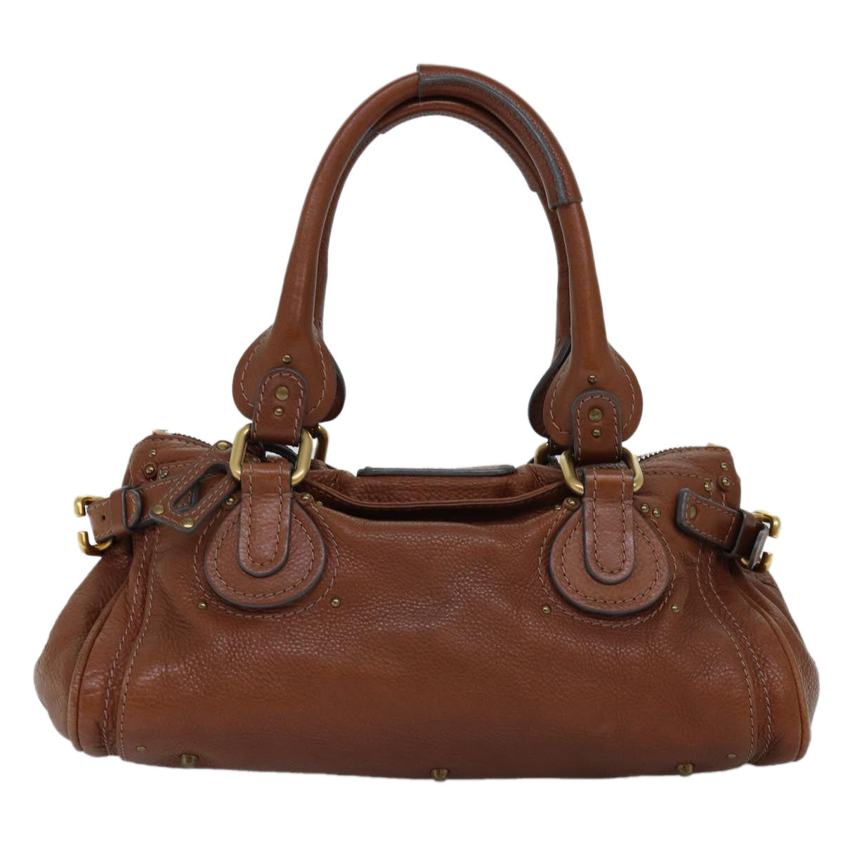 Chloe Paddington Hand Bag Leather Brown Auth am6256 - 0