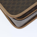 CELINE Macadam Canvas Shoulder Bag PVC Brown Auth am6264-11