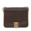 CELINE Macadam Canvas Shoulder Bag PVC Brown Auth am6264-2