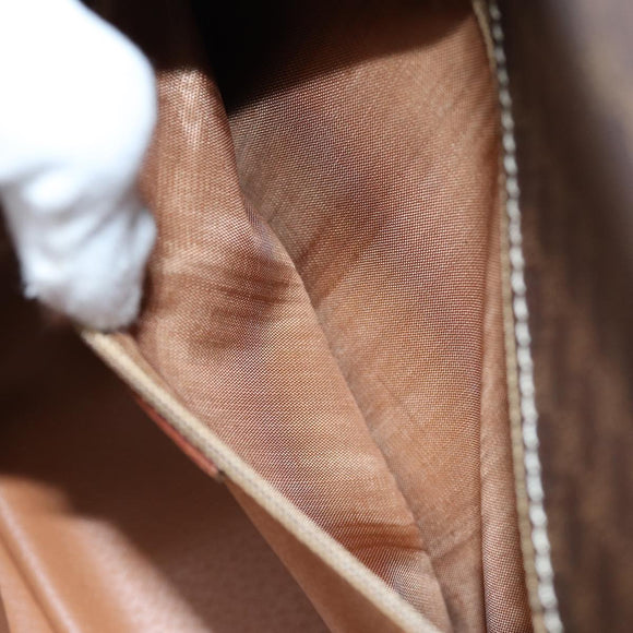 CELINE Macadam Canvas Shoulder Bag PVC Brown Auth am6264