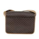 CELINE Macadam Canvas Shoulder Bag PVC Brown Auth am6264-3