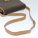 CELINE Macadam Canvas Shoulder Bag PVC Brown Auth am6264-7