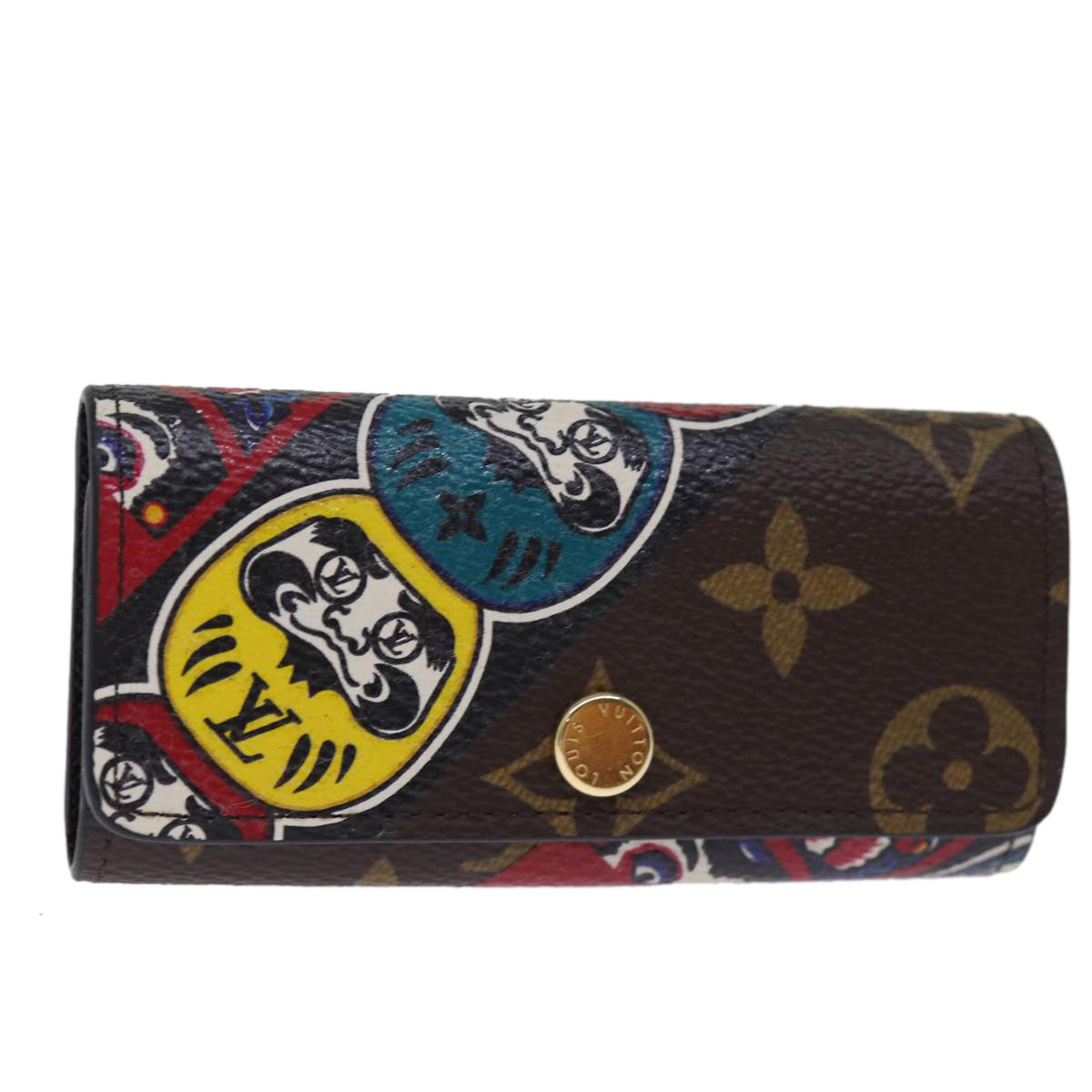 LOUIS VUITTON Monogram Kabuki Daruma Multicles 4 Key Case M67252 LV Auth am6279