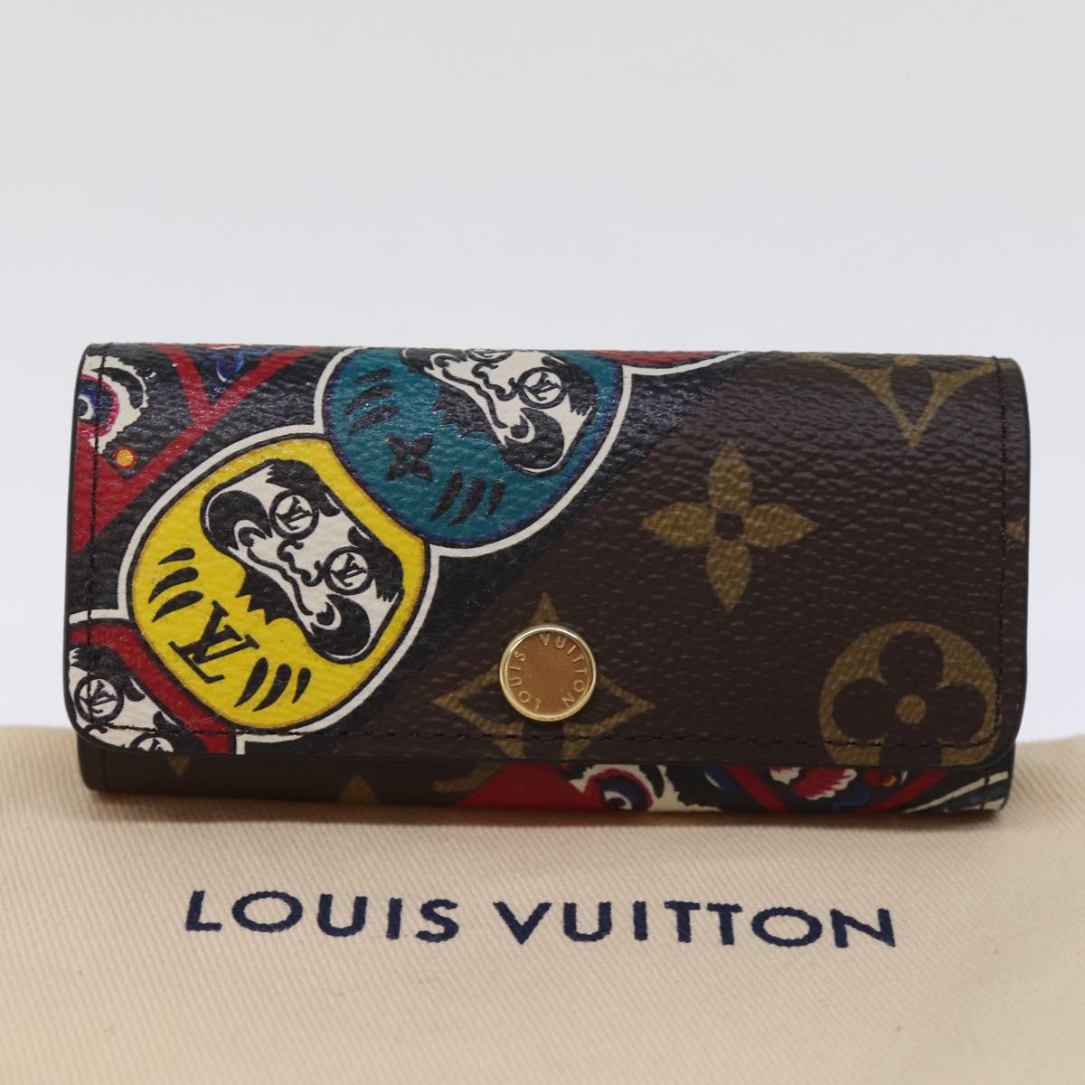 LOUIS VUITTON Monogram Kabuki Daruma Multicles 4 Key Case M67252 LV Auth am6279