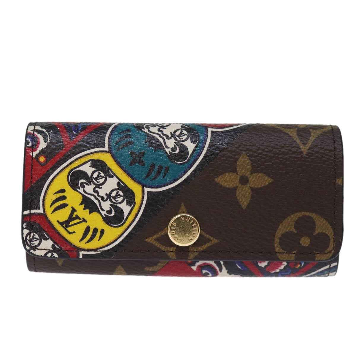 LOUIS VUITTON Monogram Kabuki Daruma Multicles 4 Key Case M67252 LV Auth am6279