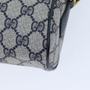 GUCCI GG Supreme Sherry Line Shoulder Bag PVC Navy Red 56 02 004 Auth am6288-16